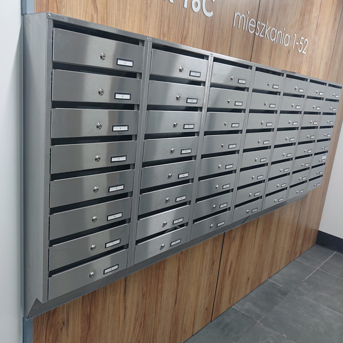 Skrzynki lokatorskie do bloku nierdzewne